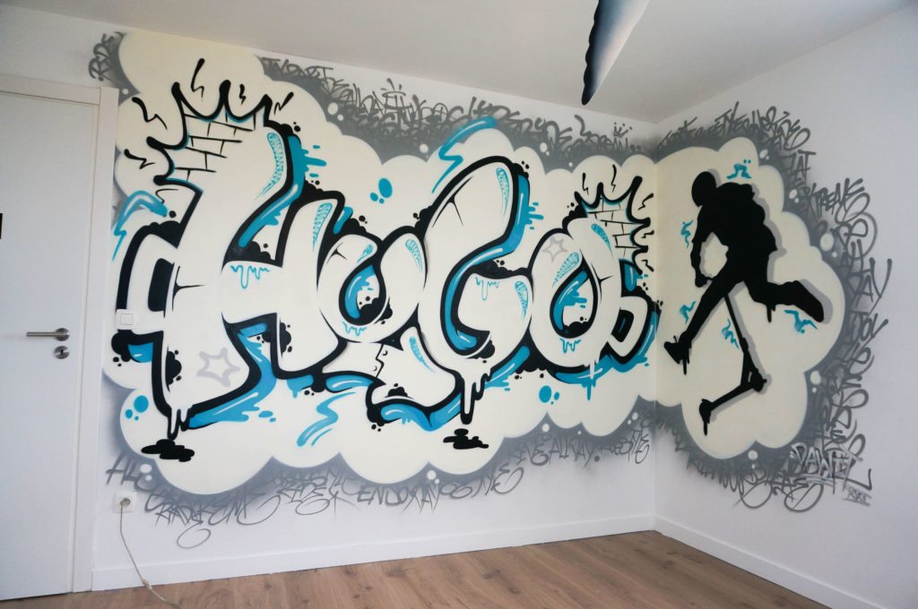 chambre ado graffiti Belgique
